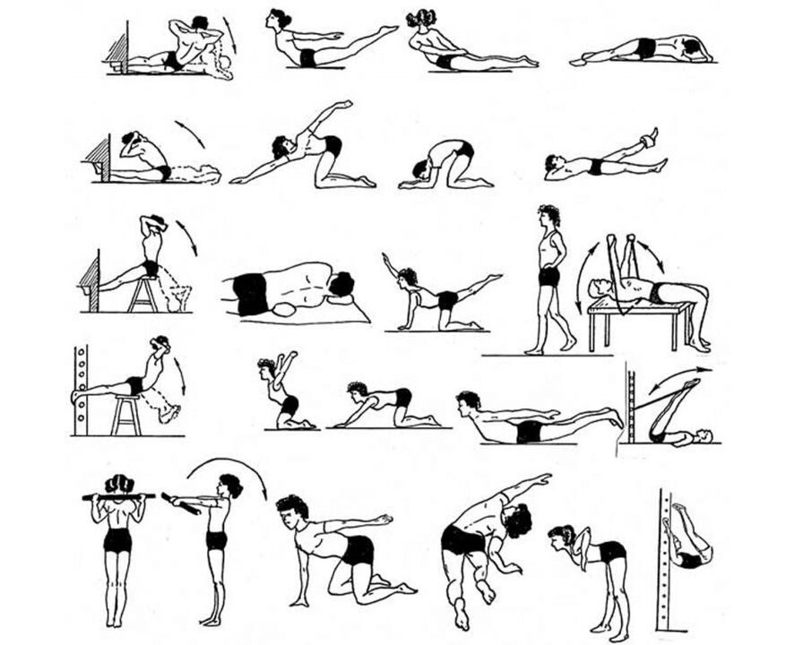 ārstnieciskā vingrošana osteohondrozes ārstēšanai